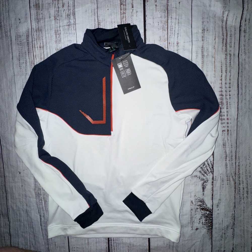 Galvin Green Golf Pullover Daxton Insulating 1/4 Zip Large White MSRP $195